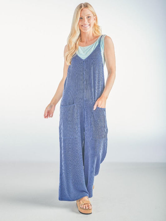 Simply Southern Navy Breathable Jumpsuit