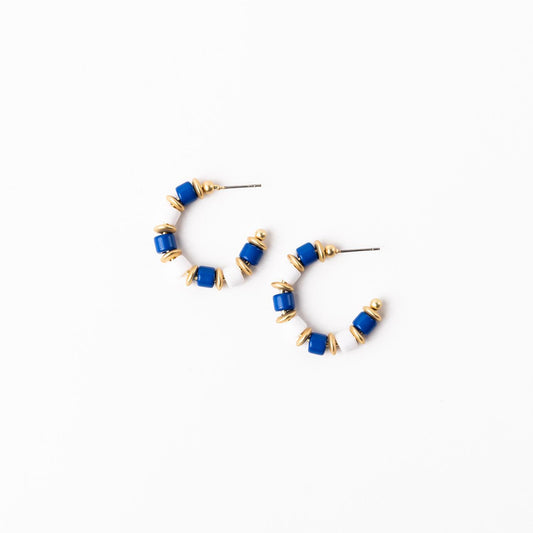 Cara Blue & White Earrings