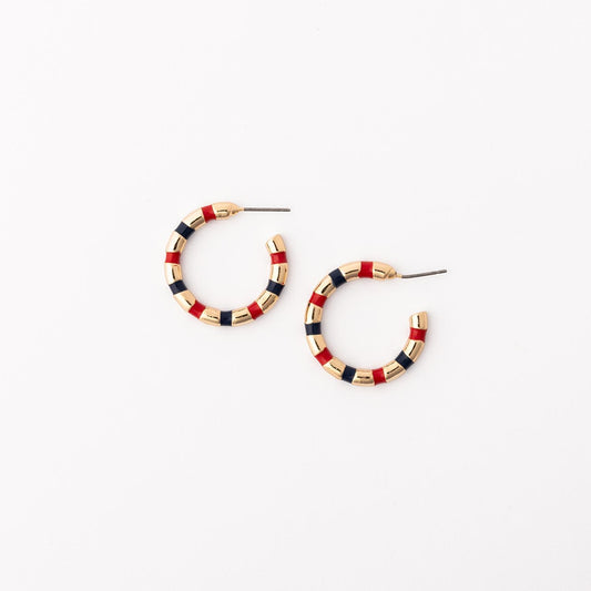 Nellie Red & Blue Earrings