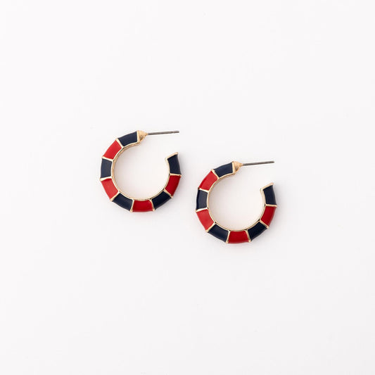 Ashlynn Red & Blue Earrings