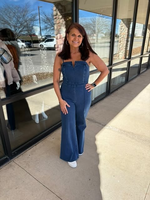 Marysa Spaghetti Strap Flared Jumpsuit