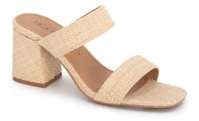 Divine Shiny Raffia Heels