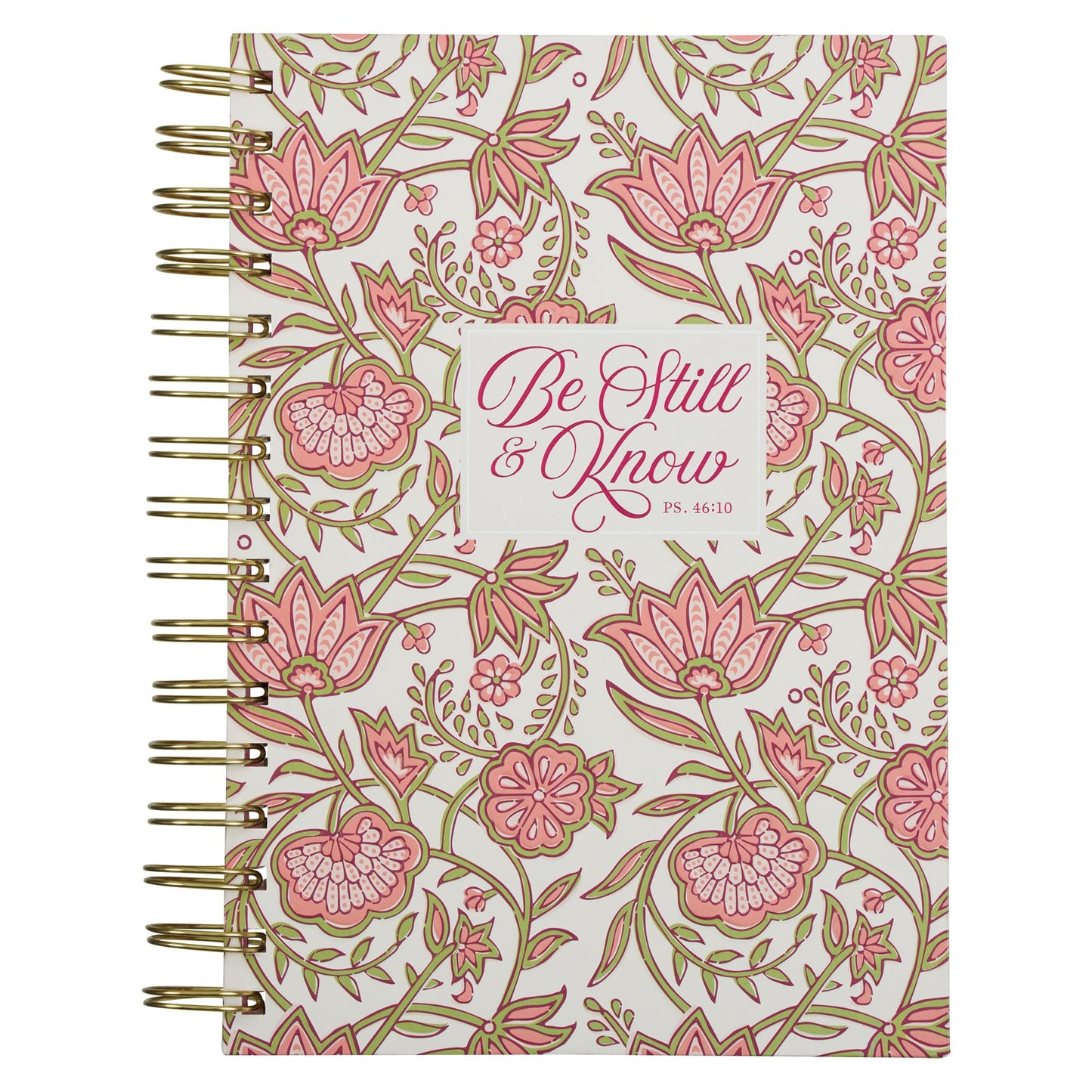 Be Still and Know Pink Spring Wirebound Journal - Psalm 46:10