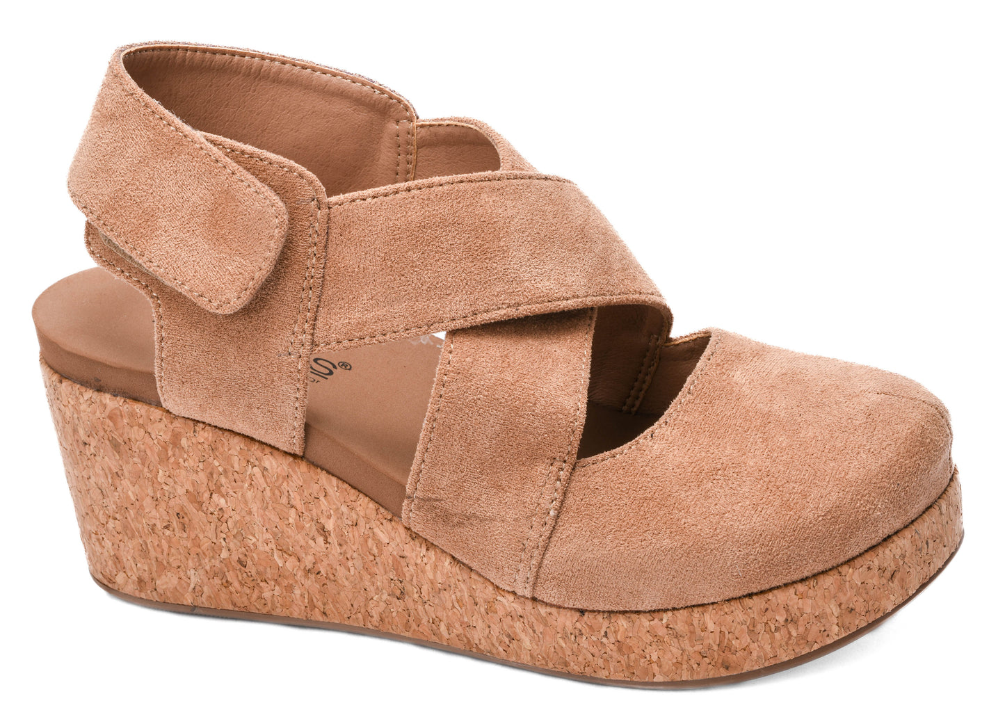 Camel Faux Suede Sandal