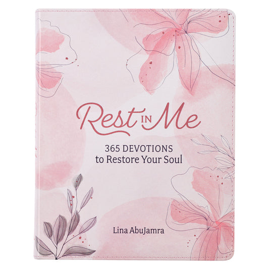 Devotional Rest In Me Pink Faux Leather