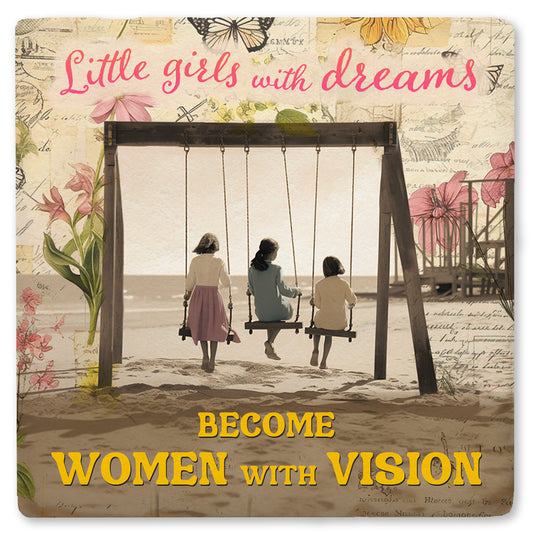 Little Girls With Dreams Economy Coaster