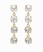 PAVED GLASS DROP EARRINGS