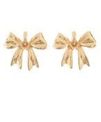 TEXTURED CASTING BOW EARRINGS