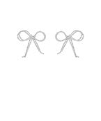 Double Brass Bow Stud Earrings