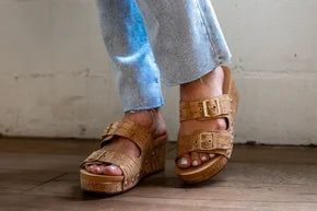 Twinkie Square Cork Wedge