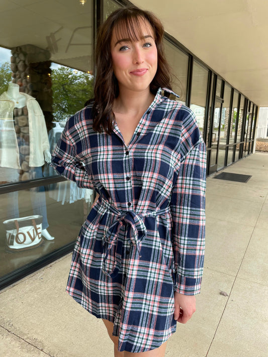 Flannel Shirt Dress