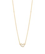 PAVE CZ HEART PENDANT NECKLACE