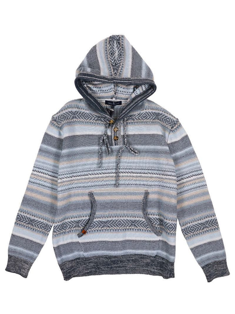 STRIPED SWEATER HOODIE