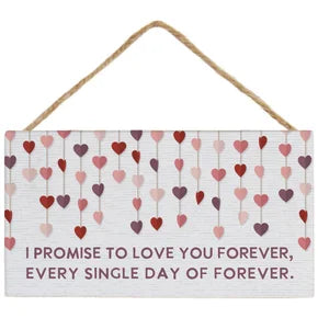 Promise To Love Hearts Sign