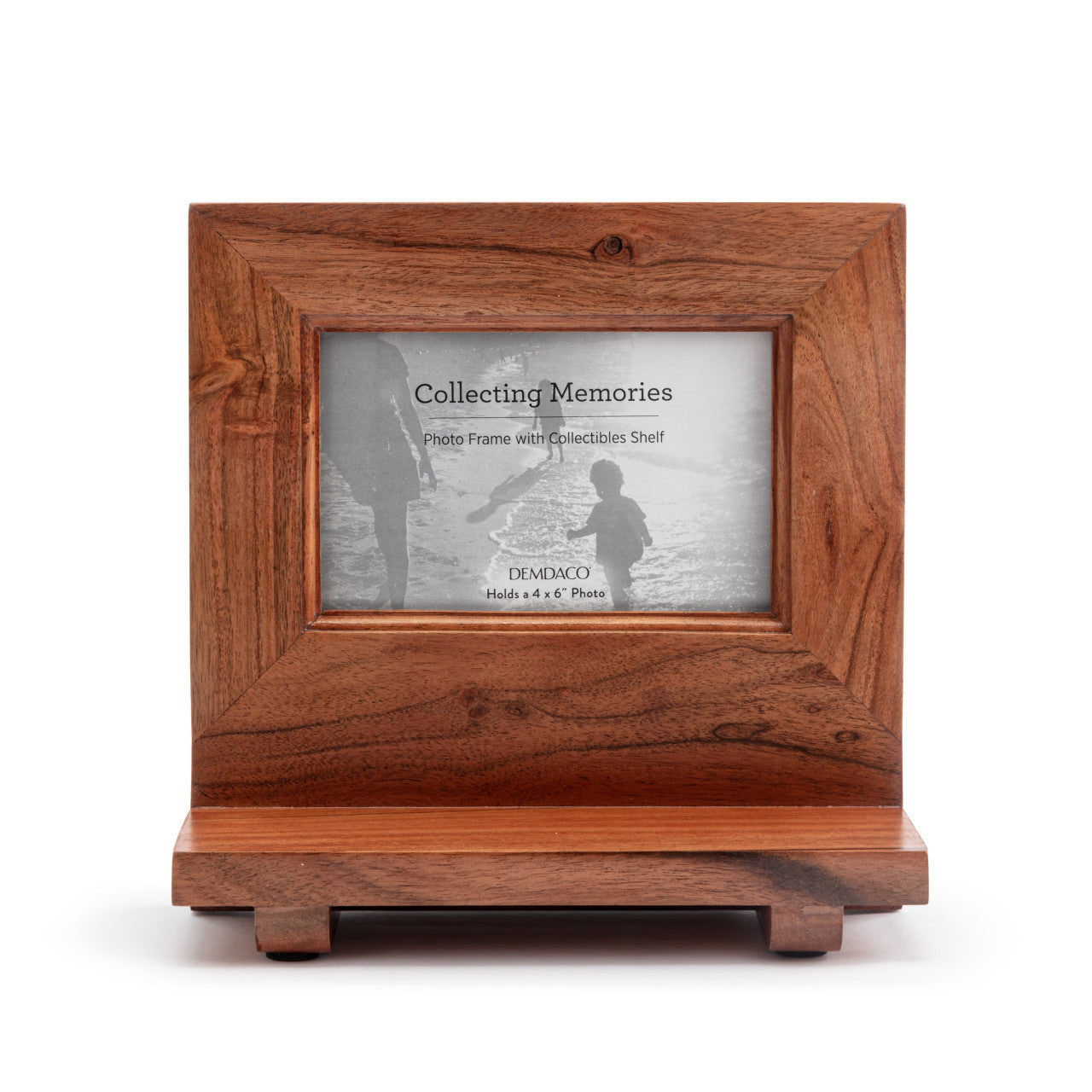 Collecting Memories Acacia Wood Frame with Shelf - 4x6in