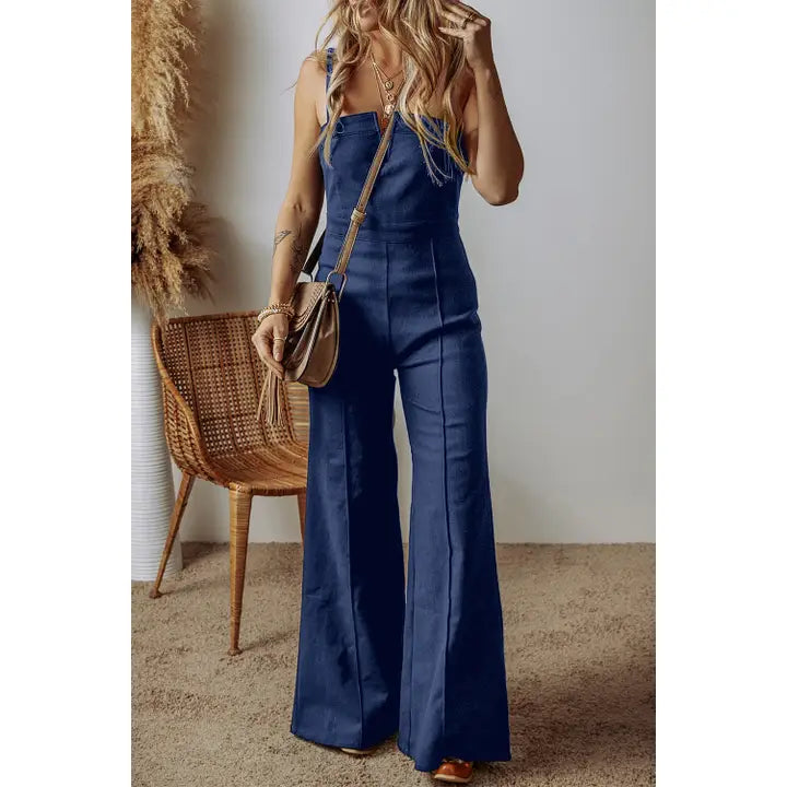 Marysa Spaghetti Strap Flared Jumpsuit