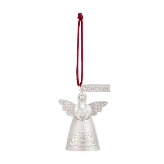 Mini Bell Angel Ornament - COURAGE