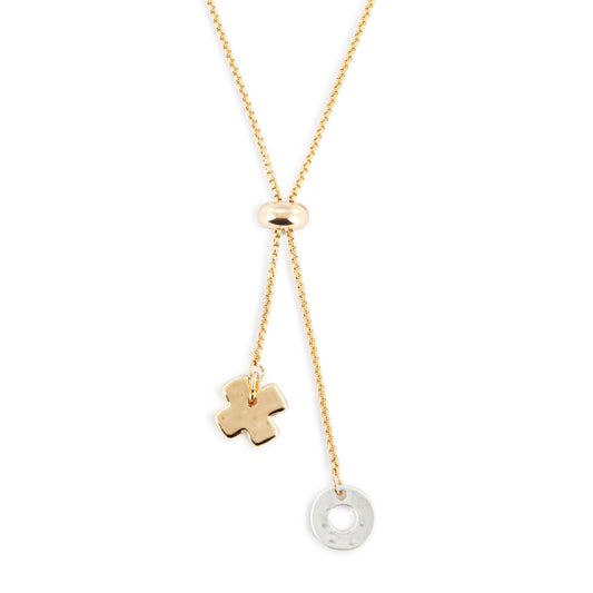 Lariat Charm Necklace - XOXO