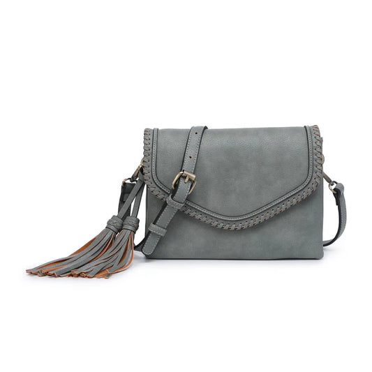 Crossbody w/ Whipstitch & Double Tassel