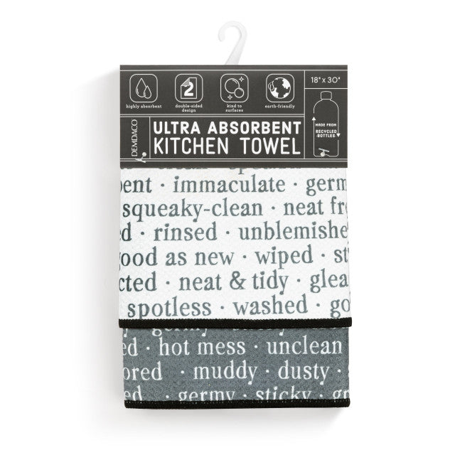 Clean Dirty Absorbent 2Sided Towel