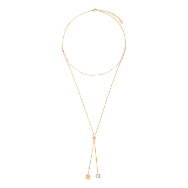 Lariat Charm Necklace - XOXO