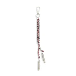 Trail Feather Braided Chain Key Fob